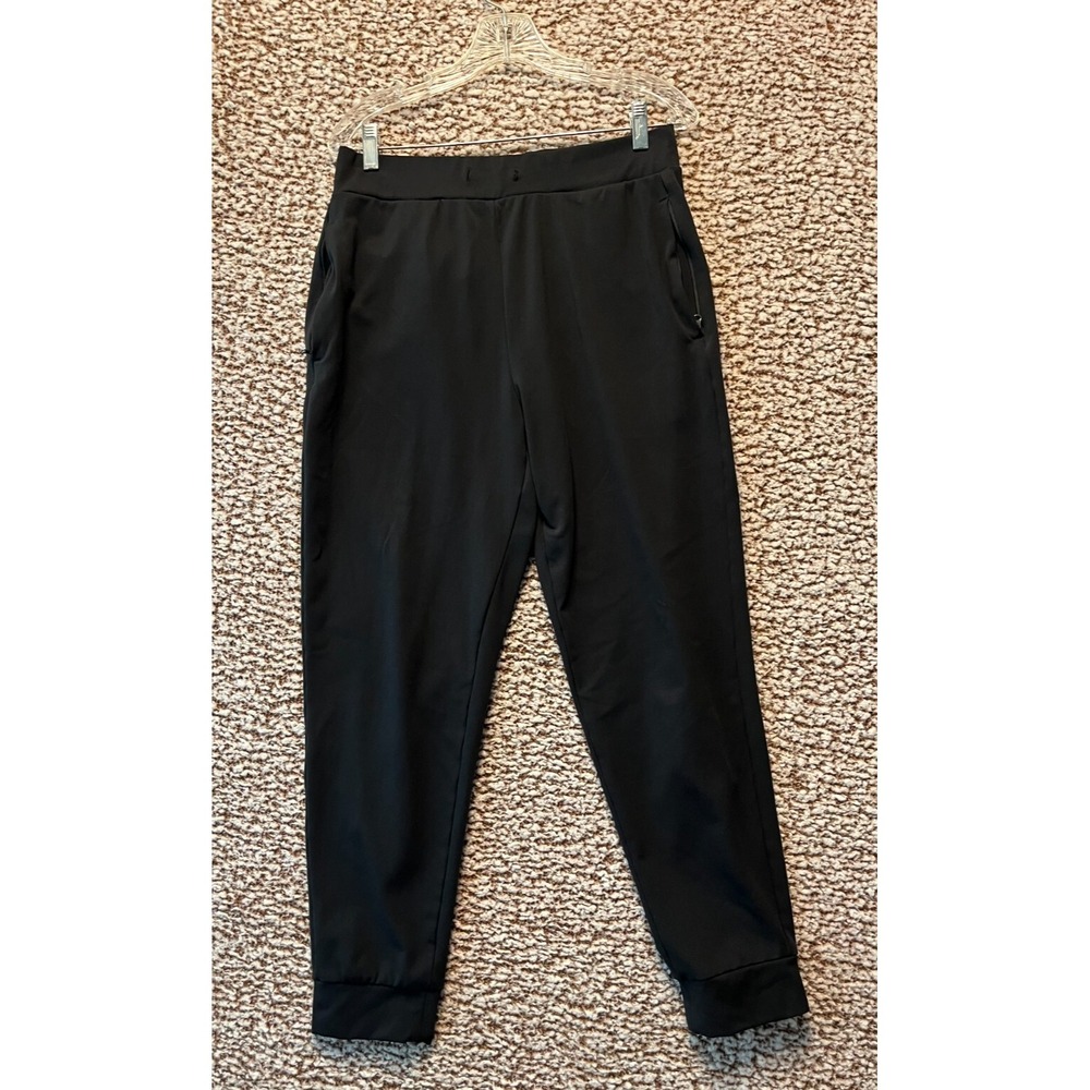 32 Degrees Heat Black Jogger Pants Small Pull On Elastic Waist Zipper Pockets